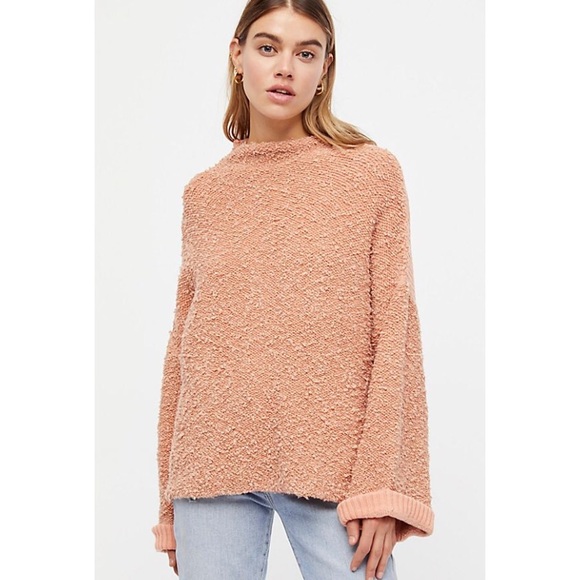 Free People Sweaters - Free People “Cuddle Up” pullover sweater - peach